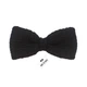 Бабочка Bow Tie House вязаная спицами черная - ручная работа - узкая 08563 - изображение 1