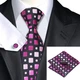 Галстук JASON&VOGUE подарочный розовый с фуксия в кубик 02225 - изображение 1