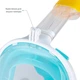 Маска для снорклінгу повнолицьова Easybreath Зелена S/M - зображення 5