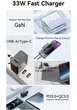 Сетевое зарядное устройство Essager 33W GaN PD USB-C+USB-A - зображення 8
