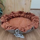 Двусторонний лежак трансформер для крупных котов, собак большая лежанка 70см, в развернутом виде 95см - изображение 9