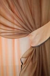 Кухонная занавеска VR-Textil № 018к штора и тюль с ламбрекеном коричневый с персиковым 280х170 см (50-279) - изображение 3
