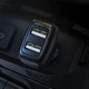 Зарядное устройство для телефона в авто 2 USB с кабелем Type-C (A-to-Type-C) Z36 Leader Car Charger Black, Hoco (6931474727770) - изображение 7