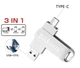 Флеш накопичувач Bliksem 3 в 1 USB 3.0/Тype C/micro USB 64Гб - изображение 1