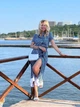 Длинное платье рубашка летнее на пуговицах свободного кроя с коротким рукавом цветочный принт оверсайз 48-52 синий КМ 50181К - изображение 2