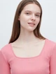Лонгслив длинный женский Uniqlo 496017570 2XL Розовый (1159785272) - изображение 4