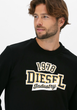 Bluza bez kaptura męska Diesel S-GIRK-K22 A03372RHATY9XX L (5US) Czarna (8059038539831) - obraz 4