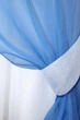 Кухонний комплект VR-Textil № 058к шторки і тюль з ламбрекеном синій з білим 280х170 см (52-0121) - зображення 3