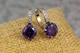 Серьги Xuping Jewelry с большим фиолетовым камнем 2 см серебристые - изображение 2
