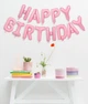 Фольгированные воздушные шары-надпись Happy Birthday розовые буквы 40 см (B342023) - изображение 4