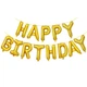 Фольгированные воздушные шары-надпись Happy Birthday золотые буквы 40 см (B372023) - изображение 2