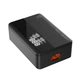 Адаптер мережевий LDNIO LED Display A4809C |2USB/2Type-C, GaN, PD3.0 100W/QC4.0| чорний - зображення 2