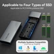 Зовнішня кишеня Vention для SSD M.2 (NVME) M-key USB Type-C 3.2 Grey (KPGH0) - зображення 4