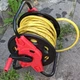 Котушка для шланга Intertool до 45 м шланга 1/2" без коліс сталь + ABS пластик вага 1.64 кг чорна з червоним (000043014) - зображення 7