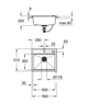 Композитна кухонная мийка Grohe K700, чорний граніт, прямокутна, 1 чаша, врізна, глибина 200 мм - зображення 5