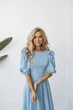 Ошатне плаття міді FirstWoman M блакитний 43460003 - зображення 4