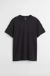 Футболка H&M Regular Fit S чорний 0685816002 - изображение 1