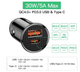Автомобильное зарядное устройство Baseus Circular Plastic QC 4.0+PD3.0 30W USB + Type-C 5A Черный (CCYS-D01) - изображение 5