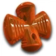 Игрушка для собак Outward Hound Bionic Opaque Stuffer, для лакомств и жевания, оранжевая, 12.5×12.5×6.8 см - изображение 2