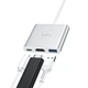 Перехідник з Type-C в USB3.0+HDMI+PD HOCO HB14 Silverr - зображення 4