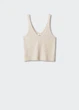 Топ MANGO 47048637-OPORT Экрю XS E000102 - изображение 7