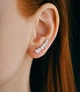 Срібні сережки-клаймбери з білими фіанітами (АРТ. №624) Dadiverin Jewelry - зображення 1