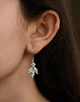 Срібні сережки з фіанітами у формі листочка (АРТ. №6021) Dadiverin Jewelry - изображение 4