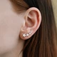 Срібні сережки клаймбери з зірками (АРТ. №629) Dadiverin Jewelry - изображение 1