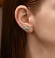 Срібні сережки-клаймбери з зеленим фіанітом (АРТ. №6023z) Dadiverin Jewelry - зображення 2