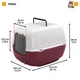 Закрытый туалет для кошек Ferplast Prima 52.5х39.5х38 см Бордовый (72053799EL) - изображение 2
