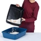 Закритий туалет для кішок Ferplast Ariel 10 Home 47х36х35 см Синій (72068099) - зображення 4