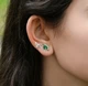 Срібні сережки з зеленими фіанітами (АРТ. №6051g) Dadiverin Jewelry - изображение 2