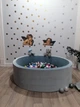Сухой бассейн Maikinbaby круг 130х40х6 см и 350 шт шаров Велюр Серый (арт.М130-170) - изображение 6