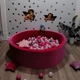Сухий басейн Maikinbaby коло 130х40х6 см і 350 шт куль Оксамит Малиновий (арт.М130-152) - зображення 1