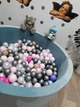 Сухой бассейн Maikinbaby круг 130х40х6 см и 350 шт шаров Велюр Серый (арт.М130-170) - изображение 3