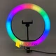 Кольцевая RGB LED лампа 30 см со штативом 2 метра (кольцевой свет) для селфи / фото / видео / инстаграма / тик тока / визажиста (1722-tg) - изображение 4