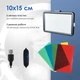 Прямоугольная светодиодная LED лампа Ring Fill Light для фото, видео свет 10х15 см лампа для фона работает от USB повербанка (2476) - изображение 1