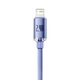 Кабель Baseus Crystal Shine Series USB For Lightning (Apple) Швидка зарядка 2.4A 2m Кабель для Айфону (CAJY000105) Purple - зображення 7