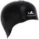 Шапочка для плавания силиконовая на длинные волосы Yingfa Fit 0061 Black - изображение 3