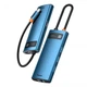USB-хаб Baseus WKWG000003 Metal Gleam Series 6-in-1 Type-C HUB Type-C to HDMI*1+USB3.0*3+PD*1+RJ45*1 Blue (759851) - зображення 1