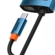 USB-хаб Baseus WKWG000003 Metal Gleam Series 6-in-1 Type-C HUB Type-C to HDMI*1+USB3.0*3+PD*1+RJ45*1 Blue (759851) - зображення 3