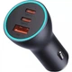 АЗУ Baseus Golden Contactor Triple Fast Charger Car Charger 65W U+C+C для заряджання в автомобілі Dark Gray (759791) - зображення 1