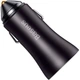 Автомобильное зарядное устройство Baseus Golden Contactor Max Dual Fast Charger Car Charger U+U 60W Dark Gray (759782) - изображение 1
