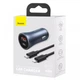 Автомобильное зарядное устройство Baseus Golden Contactor Pro Dual Quick Charger Car Charger U+C 40WWith Cable Type-C to iP 1m Dark Gray (759840) - изображение 8