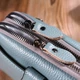 Модная сумка-клатч в стильном дизайне из натуральной кожи 22087 Vintage серо-голубая - изображение 8