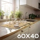 Коврик для сушки посуды EVAPUZZLE KITCHEN 60x40 см (сушилка для посуды, коврик для кухни, под посуду) Бежевый - изображение 2