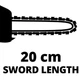 Цепная пила Einhell висоторіз GC-EC 7520 T, 750 Вт, шина 20 см, 178-257 см (4501240) - изображение 5