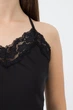 Женская шелковая ночная сорочка декорирована кружевом Giulia HELENA 8011/051 S Black, комфортная сорочка для сна - изображение 4