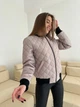 Женская стеганая куртка бомбер K&ML XL ( 50 ) Бежевый ( 39 - 01) - изображение 3