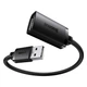 USB кабель подовжувач USB на USB Baseus AirJoy Series charging data (0,5m, 480Mbps, OTG, USB2.0, 3A). Black - зображення 1